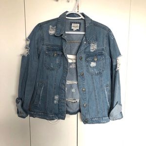 Wax Jeans Distressed Jean Jacket